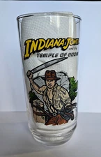 1984 Vintage Indiana Jones and the Temple of Doom 7 UP Glass