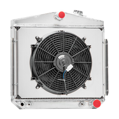 3-Row Radiator Shroud Fan Fit 1955 1956 1957 Chevy Bel Air Small Block/Big Block