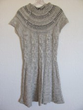 Free People Cable Knit Dress-Heather Gray-Wool Blend-Sequins-Size M- NWT $168