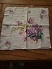 Vintage Carolyn Schnurer Handkerchief Rare Pattern Lavender Flowers Nice