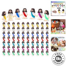 Vibrant and Durable Mini Jesus Toys - 100 Pcs for Easter Egg Stuffers  Teaching