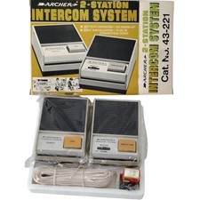 Archer 2 Station Intercom System 43-221 Home Battery Operated New Old Stock