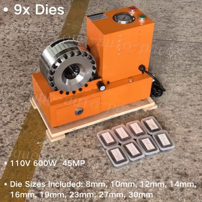 #ad Electric Hydraulic Hose Crimper Tool W 9 Dies 110V Portable Crimping Machine NEW $1119.00