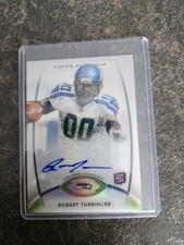 2012 Topps Platinum Rookie Auto Robert Turbin Card# 144. rookie card picture