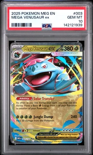2025 POKEMON MEG EN-MEGA EVOLUTION #003 MEGA VENUSAUR EX PSA 10