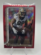 2025 Topps Chrome CHASE YOUNG Red /5 #220 Saints 