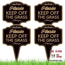 4 Pack Please Keep off Grass Sign for Yard, Do Not Walk on Grass Sign 14.17 x