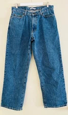 vintage Geoggrey Beene man's 100% cotton jeans, blue, 33x29