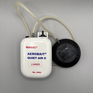 Magic Aerobait Quiet Air II 2 Speed portable air pump model #2002 W/ Frabill End