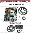 Complete Chain & Sprocket "Kit For Royal Enfield Himalayan 411 & Scram 411/ 440"