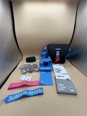 Polaroid Now Generation 3 MoMA Edition Blue Instant Camera Bundle w/ i-Type Film