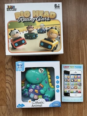 iPlay iLearn Big Head Racing Cars Multicolor Baby Activity Toy 6+ Months