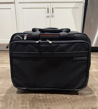 Briggs Riley Black Rolling Wheeled Carryon Bag Laptop Travel Luggage