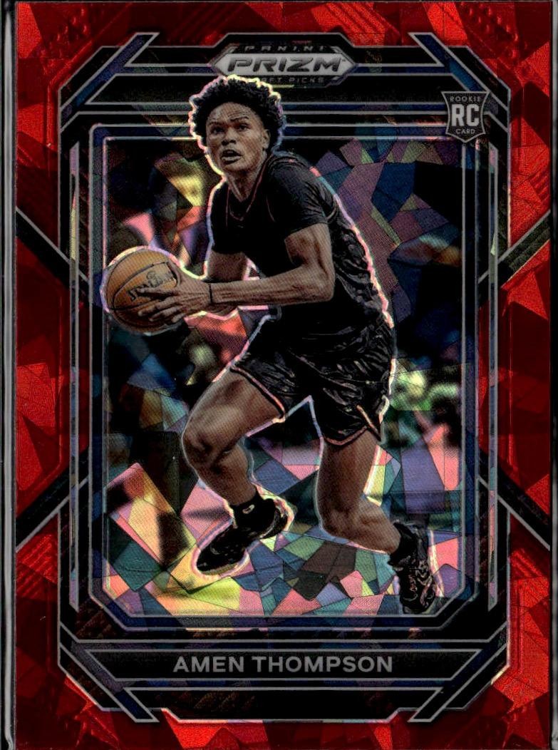 2023 Panini Prizm Draft Picks #4 Amen Thompson Red Ice