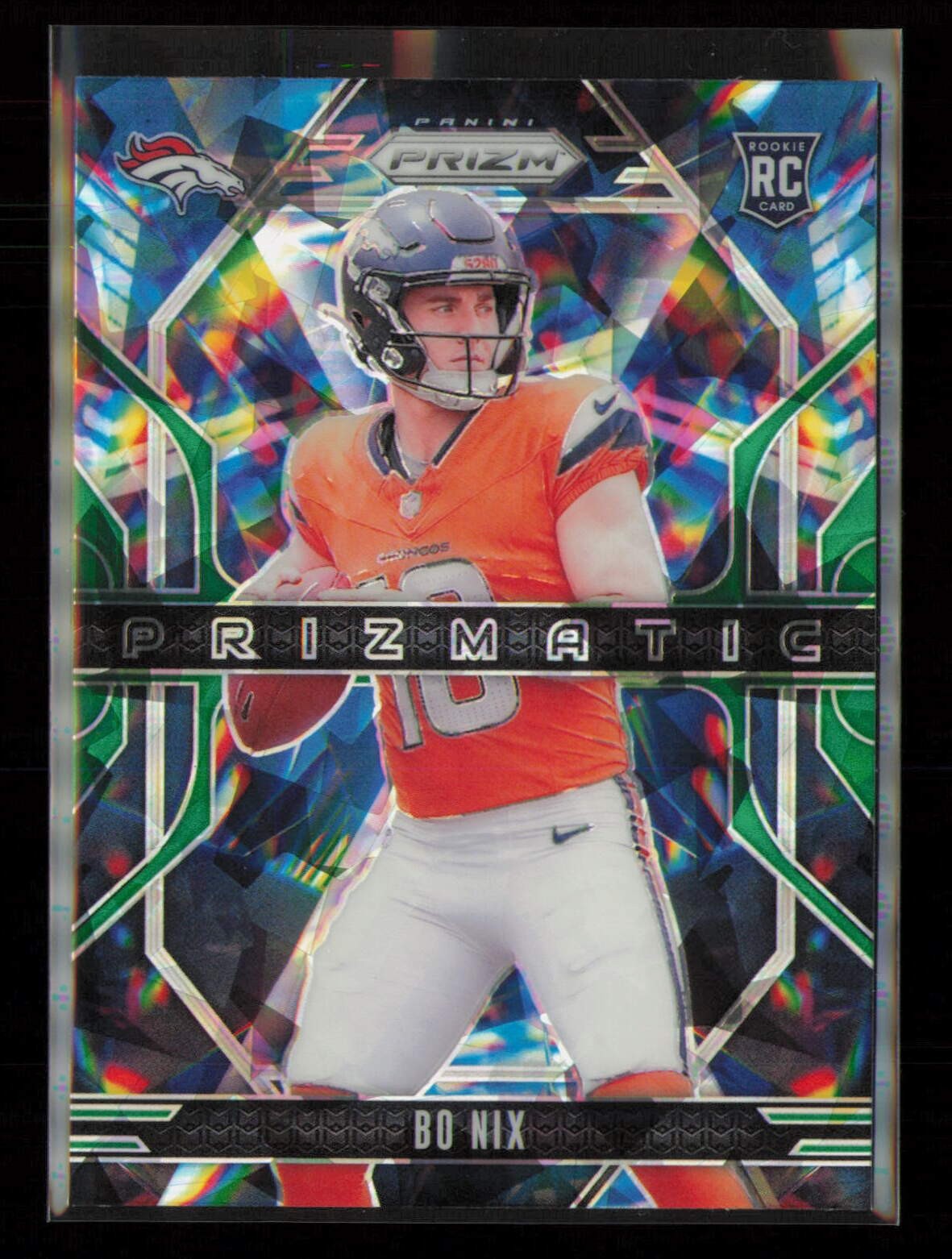 2024 Panini Prizm - Prizmatic Bo Nix #11 Green Ice Prizm (RC) Denver Broncos