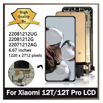 OEM For Xiaomi 12T / 12T Pro LCD Display Touch Screen Digitizer Assembly Replace