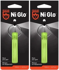 GEAR AID Ni Glo Gear Marker Keychain - Yellow (2-Pack)