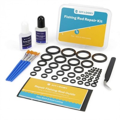 Fishing Rod Repair Kit, Ceramic Eyelet Inserts Replacement Kit with Fishing R...