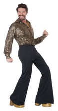 California Costume 70S Disco Guy Adult Gold Shirt And Pants 5121-141