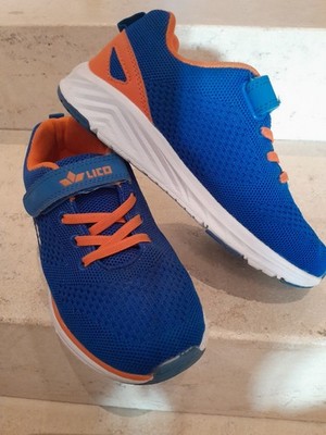 Lico Turnschuhe Jungen Größe 34 Blau Orange Klettverschluss Sportschuhe