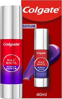 Colgate Max White Purple Serum 40 ml Zahnaufhellung Dual Active Formel NEU UK