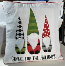  GNOME FOR THE HOLIDAYS  Christmas Throw Pillow 16  x16  