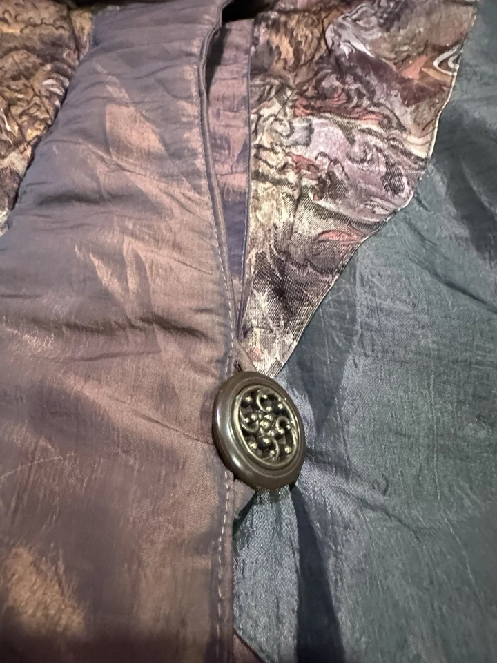 Chaqueta acolchada Gallery de colección años 90 L | Abrigo de esquí con estampado barroco ornamentado de gran tamaño Foto 3 de 4