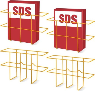 4 Packs Msds Binder Holder Wall Mount Msds Binder Rack Mounting Wire 3 Ring
