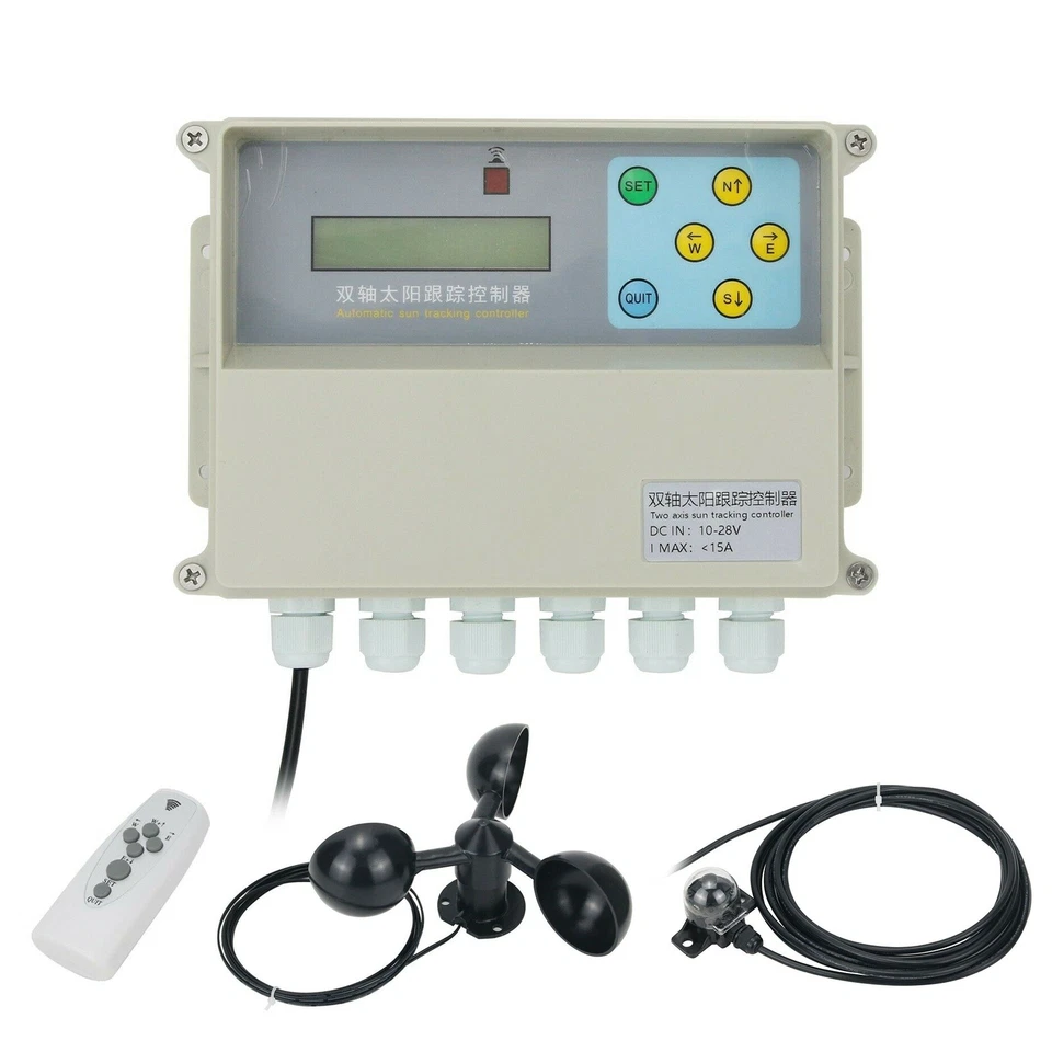 Solar Tracker Controller Dual Axis Automatic Solar Tracking+Remote+Speed Sensor - Bild 3 von 4