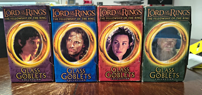 NEVER OPENED The Lord of the Rings Burger King Goblets Full Set Of 4