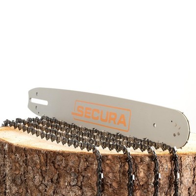 SECURA 4x Sägekette + Schwert 45cm 3/8'' 68 1,5mm passend Alpina Castel Dolmar