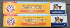 NEW Arm  Hammer Dog Dental Kit Chicken Toothpaste  Brush Lot of 2 teeth