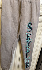 Sky Blue Co Youth Fleece Graphic Drawstring Sweatpants Jogger Pants Gray Medium