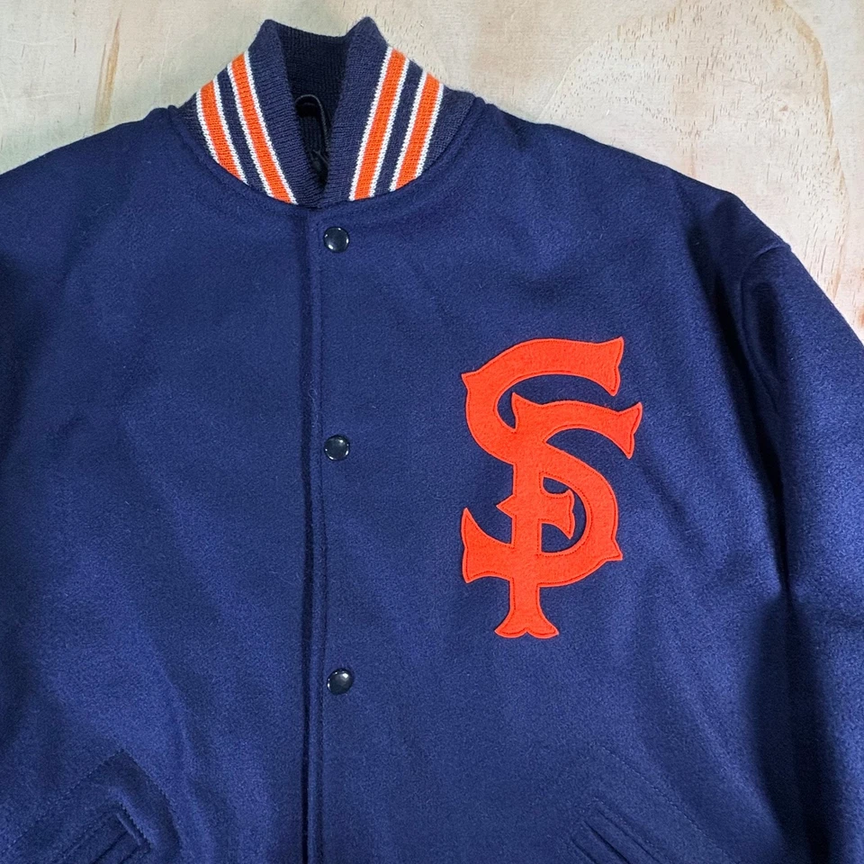 Ebbets Field Flannel San Francisco Seals Varsity Jacket Size XL - Image 2 of 4