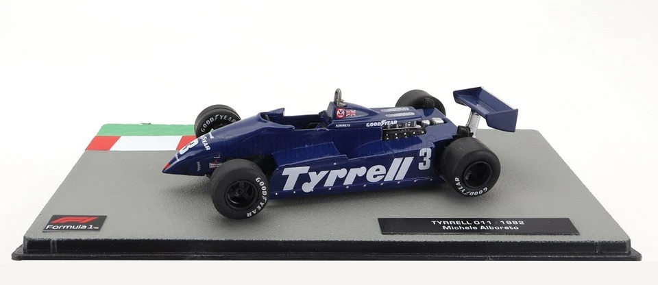 MODELLINO AUTO STATICO TYRRELL F1 011 ALBORETO LONG BEACH GP 1982 VETRINA 1/43 - Immagine 3 di 3