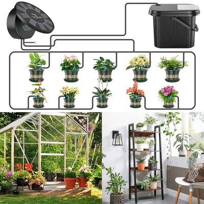 Automatisches Bewässerungssystem mit Solar, Hochleistungsbatterie & Wassertank
