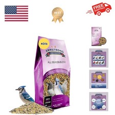 Wild Bird Food All Season Bird Seed Blend, 40 Pounds - with Cut Corn, Wheat, ...