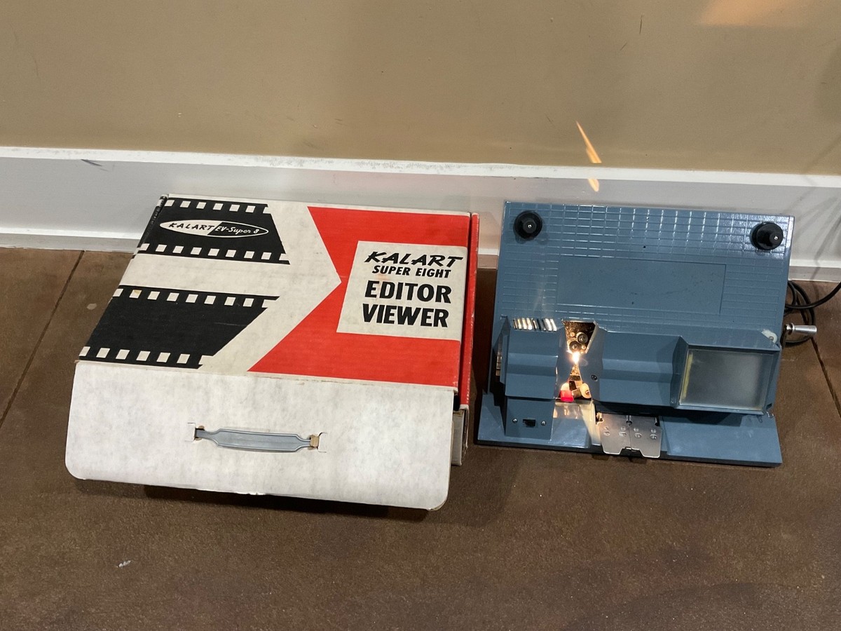 Kalart EV- Super 8 Editor Viewer 8mm Film/Movies Vintage w/Box AS