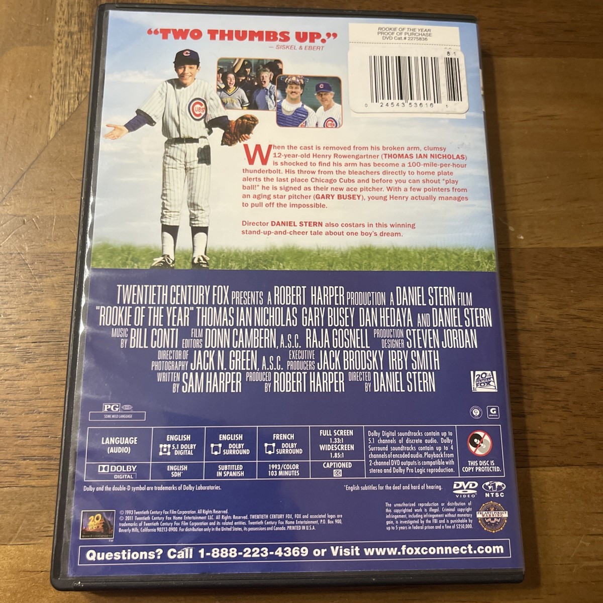 Rookie of the Year (DVD, Full & Widescreen, 1993) Thomas Ian
