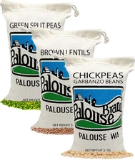 Cotton Legume Pack: Chickpeas, Lentils and Green Split Peas Case 3 - 3 LBS