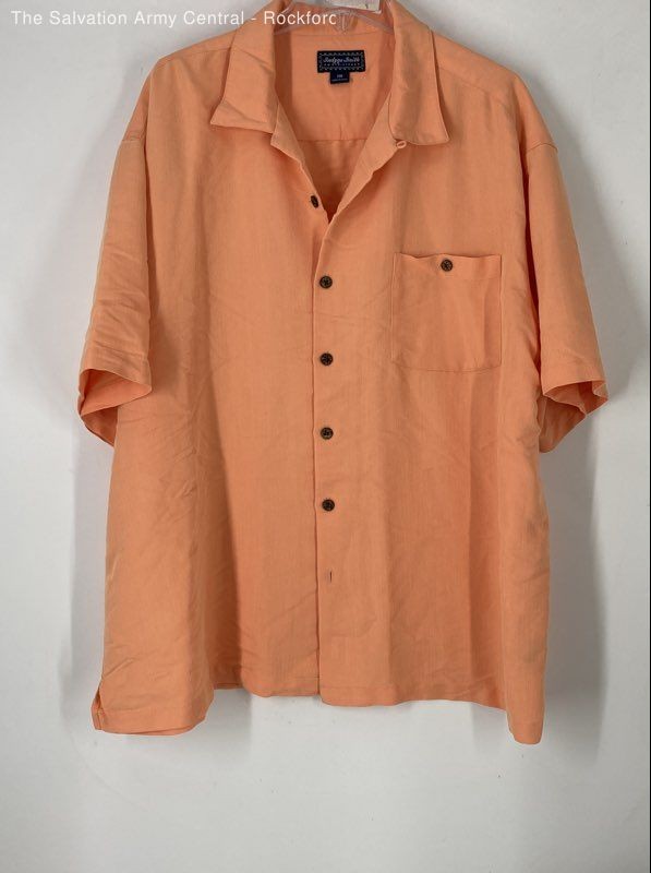 Indygo Smith Outfitters Mens Orange Short Sleeve Button-Up Shirt Size 2XB