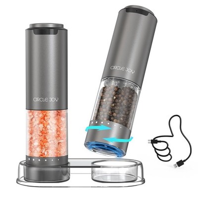 CIRCLE JOY Rechargeable Electric Salt and Aluminum Set with Base 