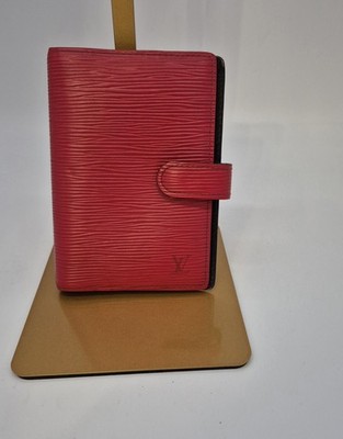 Louis Vuitton Agenda PM Terminplaner Organizer Epileder Rot Schwarz