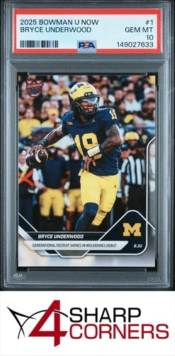 2025 BOWMAN U NOW #1 BRYCE UNDERWOOD RC PSA 10