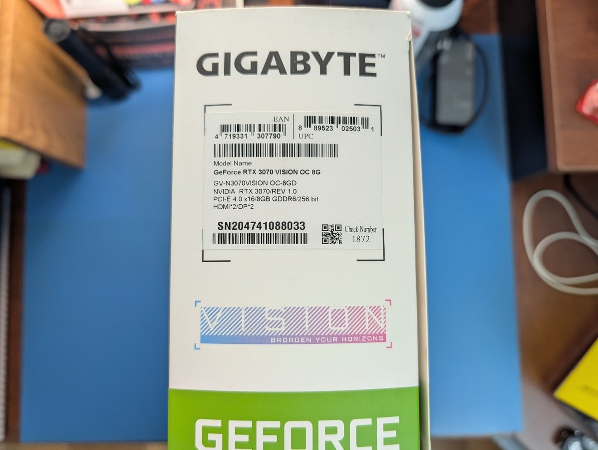 GIGABYTE NVIDIA GeForce RTX 3070 Vision GDDR6 8GB Graphics Card