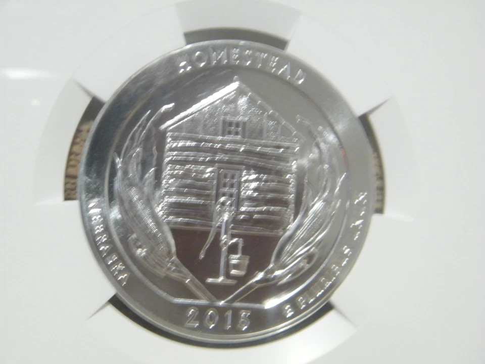 2015 ATB NGC MS69PL 5 oz. Silver Homestead Early Releases auccoa46 - Image 3 of 4