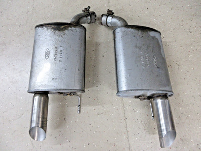 2005-2010 OEM Ford Mustang GT Mufflers Stainless Tips F1-7849-L