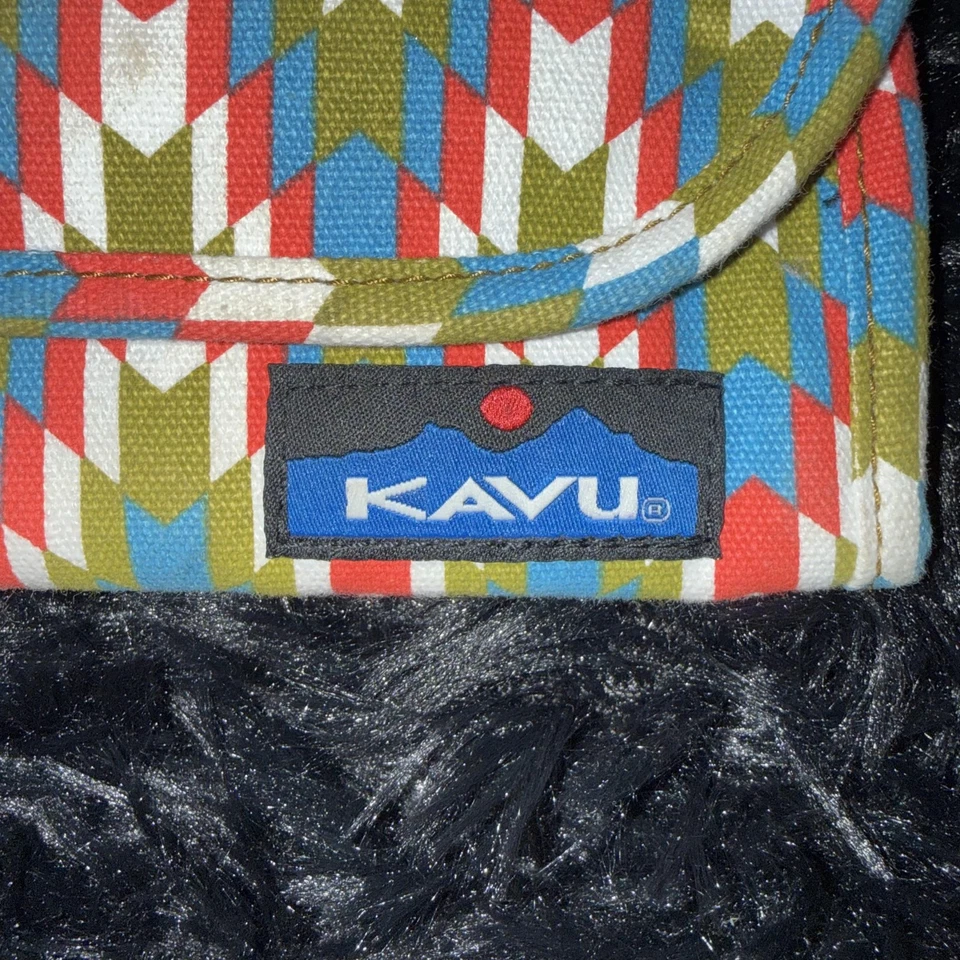 KAVU Wallet Womens Multicolor Big Spender Snap Closure Geometric Chevron Pattern - Image 2 of 4