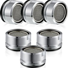 6 Pieces Bathroom Faucet Aerator Replacement Parts with Brass Shell 15/16 Inch