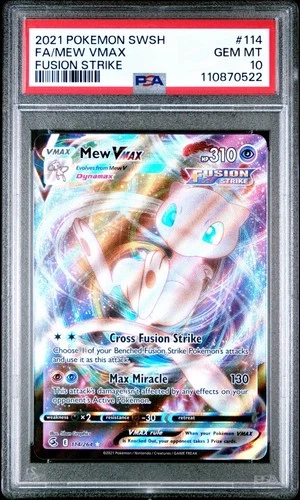 2021 Pokemon SWSH FA/Mew Vmax Fusion Strike 114/264 PSA 10 Gem Mint